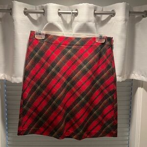 American Eagle Outfitters Plaid Mini Skirt in Red and Black